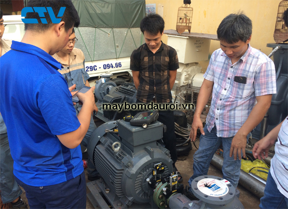 Lắp ráp bơm đầu rời sử dụng máy Laser để căn chỉnh đồng tâm