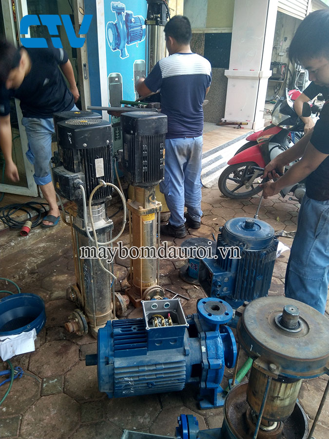Sửa máy bơm nước trục đứng nhanh chóng, giá rẻ tại Cường Thịnh Vương
