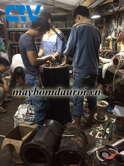 Dịch vụ sửa máy bơm chìm nước thải tại xưởng Cường Thịnh Vương