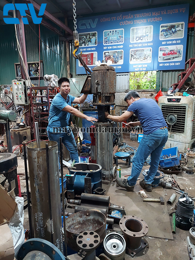 Các sự cố thường gặp ở máy bơm trục đứng