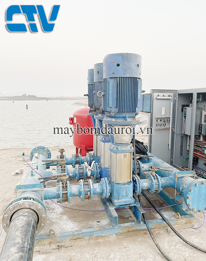 Thiết kế, lắp ráp cụm máy bơm tăng áp công nghiệp 37Kw điều khiển bằng biến tần
