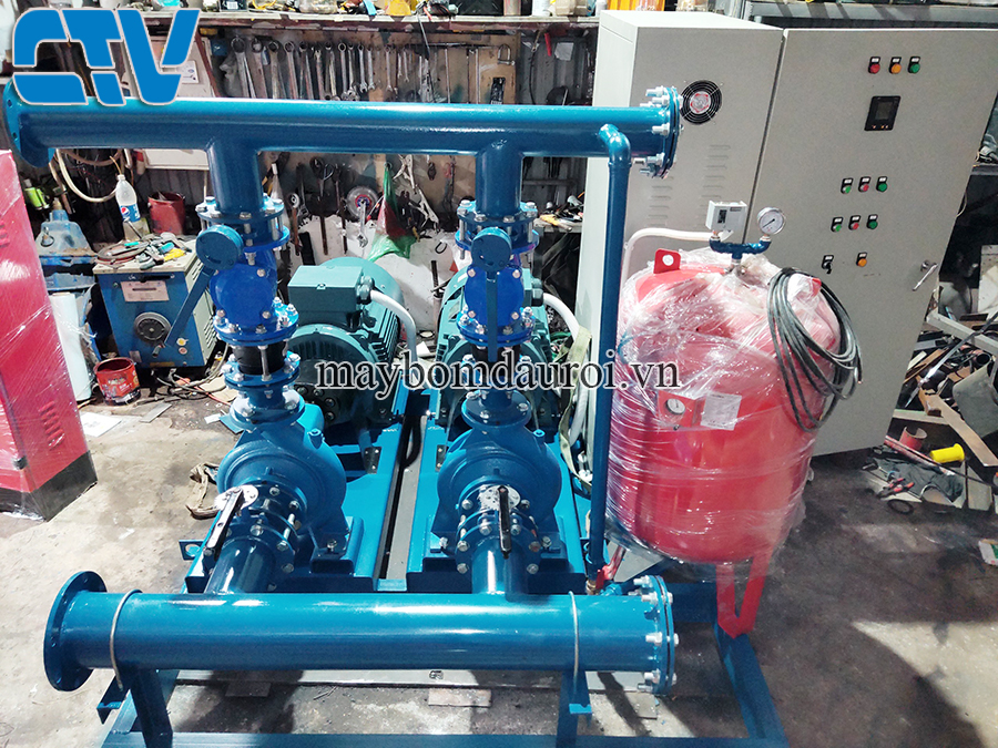 Cường Thịnh Vương lắp đặt hệ thống máy bơm tăng áp công nghiệp 55Kw